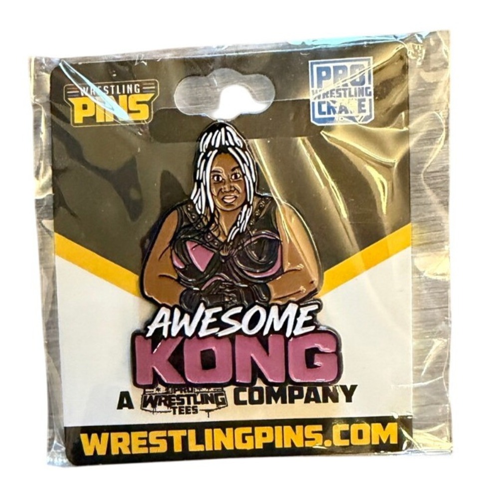 Awesome Kong Pro Wrestling Crate Enamel Pin TNA AEW WrestlingPins.com PWT New